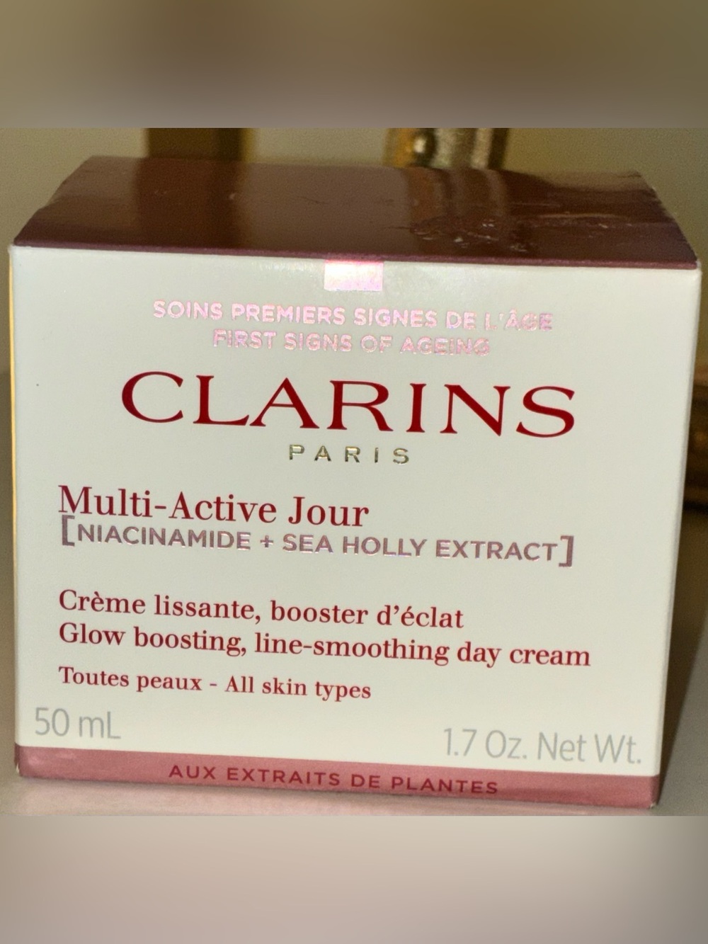 Clarins Multi-Active Day Cream Niacinamide Sea Holly 1.7 oz